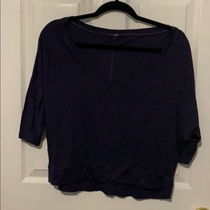 Lululemon Navy Crop T-Shirt